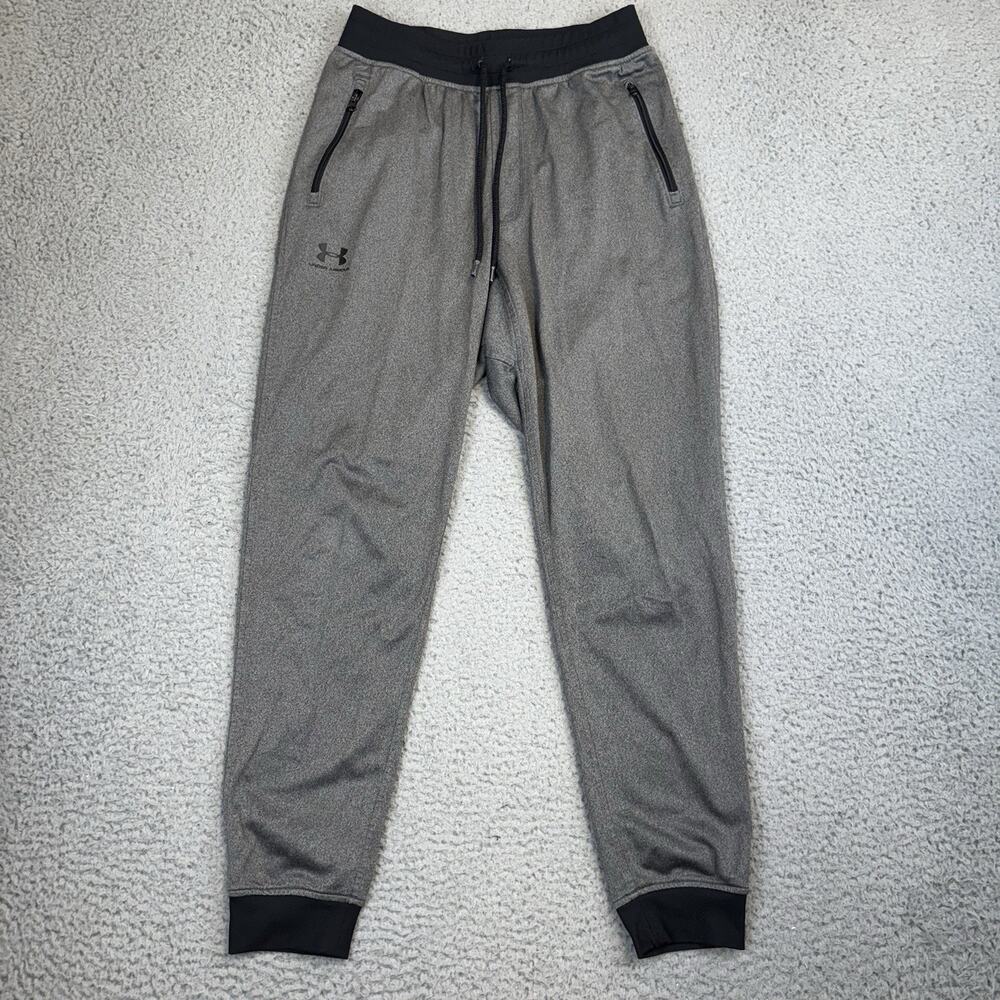 Under Armour Jogger Men’s Medium Loose Fit Sportstyle Tricot Knit Tapered Gray
